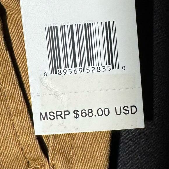 Men's Pacific &  Park Twill Slim Fit Drawstring Joggers, Brown, Choose Size - Picture 4 of 4